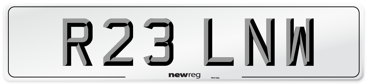 R23 LNW Number Plate from New Reg